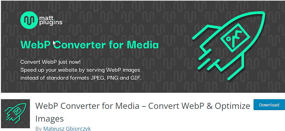 webp converter for media optimiser votre site WordPress pour la vitesse